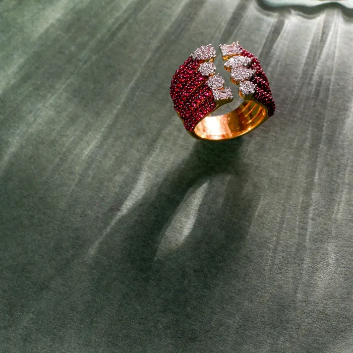 SILVER Rings Celestial Fusion CZ Silver Cocktail Ring