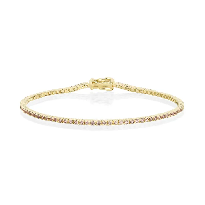 154tcw Champagne Sapphire Tennis Bracelet Marrow Fine Bracelets