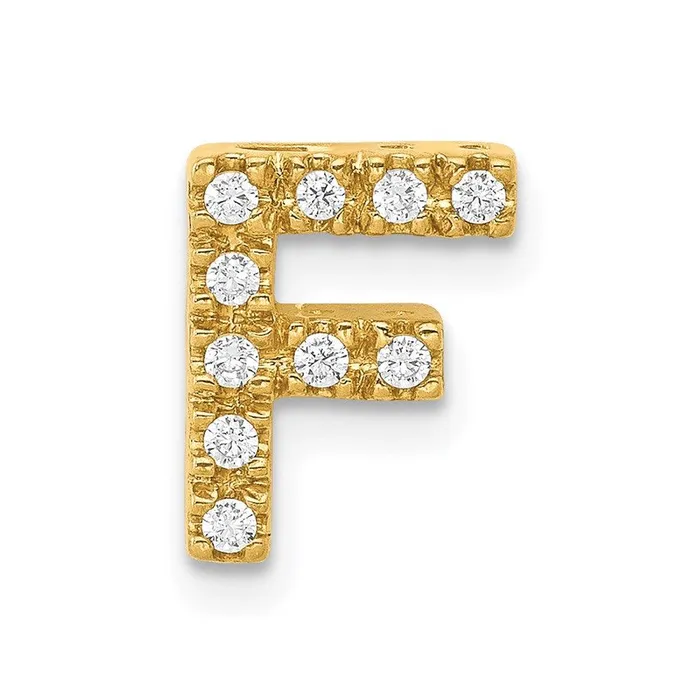 14k Diamond Initial F Charm Jewelry Charm Necklaces