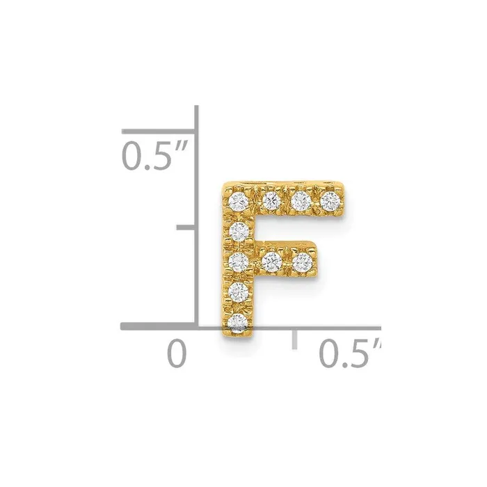 14k Diamond Initial F Charm Jewelry Charm Necklaces 14k Diamond Initial F Charm Jewelry Charm Necklaces