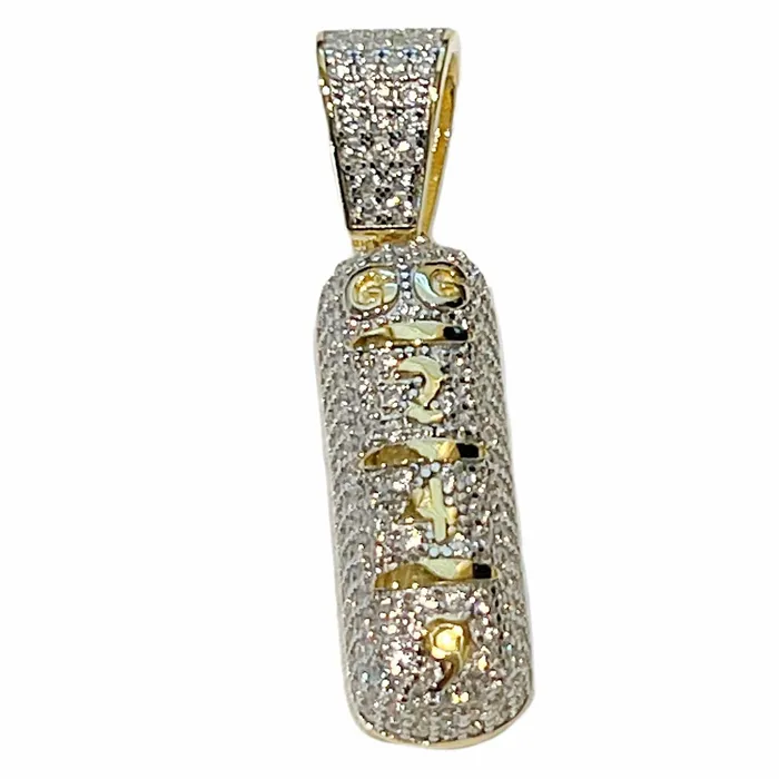 14K Gold Plated 925 Silver TwoTone GG 249 Z Bar Pill Zannies Xannies Zanbar Pendant CZ Harlem Rings 14K Gold Plated 925 Silver TwoTone GG 249 Z Bar Pill Zannies Xannies Zanbar Pendant CZ Harlem Rings