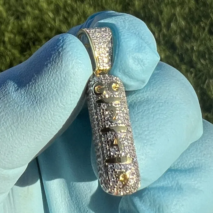 14K Gold Plated 925 Silver TwoTone GG 249 Z Bar Pill Zannies Xannies Zanbar Pendant CZ Harlem Rings 14K Gold Plated 925 Silver TwoTone GG 249 Z Bar Pill Zannies Xannies Zanbar Pendant CZ Harlem Rings