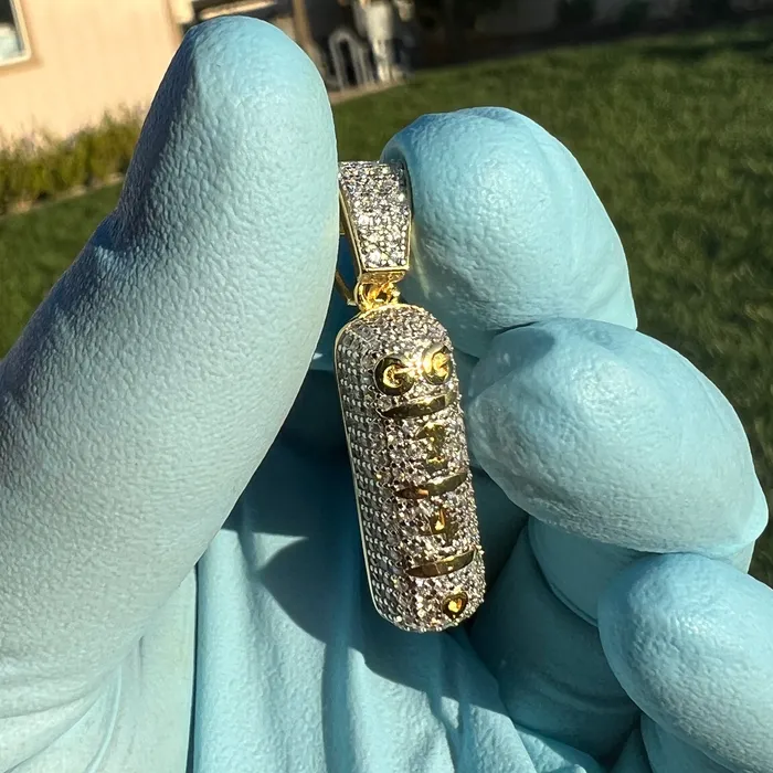 14K Gold Plated 925 Silver TwoTone GG 249 Z Bar Pill Zannies Xannies Zanbar Pendant CZ Harlem Rings 14K Gold Plated 925 Silver TwoTone GG 249 Z Bar Pill Zannies Xannies Zanbar Pendant CZ Harlem Rings