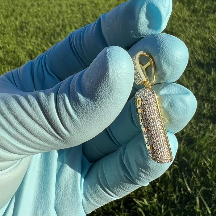 14K Gold Plated 925 Silver TwoTone GG 249 Z Bar Pill Zannies Xannies Zanbar Pendant CZ Harlem Rings 14K Gold Plated 925 Silver TwoTone GG 249 Z Bar Pill Zannies Xannies Zanbar Pendant CZ Harlem Rings