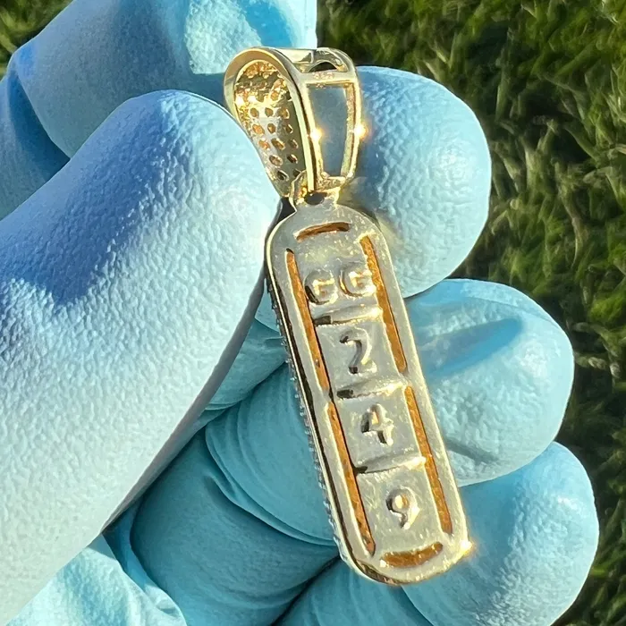 14K Gold Plated 925 Silver TwoTone GG 249 Z Bar Pill Zannies Xannies Zanbar Pendant CZ Harlem Rings 14K Gold Plated 925 Silver TwoTone GG 249 Z Bar Pill Zannies Xannies Zanbar Pendant CZ Harlem Rings