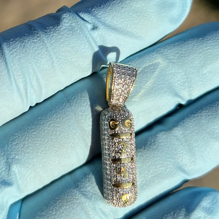 14K Gold Plated 925 Silver TwoTone GG 249 Z Bar Pill Zannies Xannies Zanbar Pendant CZ Harlem Rings 14K Gold Plated 925 Silver TwoTone GG 249 Z Bar Pill Zannies Xannies Zanbar Pendant CZ Harlem Rings