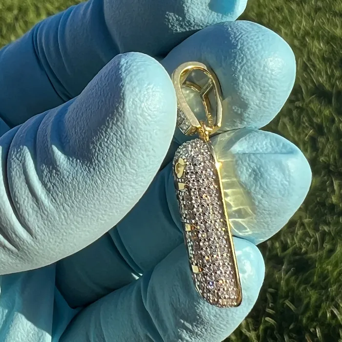 14K Gold Plated 925 Silver TwoTone GG 249 Z Bar Pill Zannies Xannies Zanbar Pendant CZ Harlem Rings 14K Gold Plated 925 Silver TwoTone GG 249 Z Bar Pill Zannies Xannies Zanbar Pendant CZ Harlem Rings
