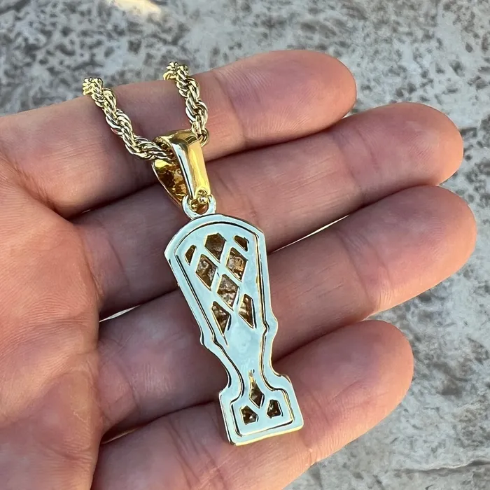 14K Gold Plated Queen Nefertiti Iced Rope Chain Necklace 24 Bling Cartel Necklaces