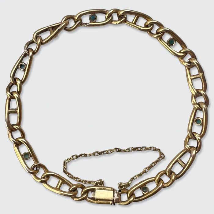 21stfinds Bracelets Victorian Turquoise Pearl Link Bracelet