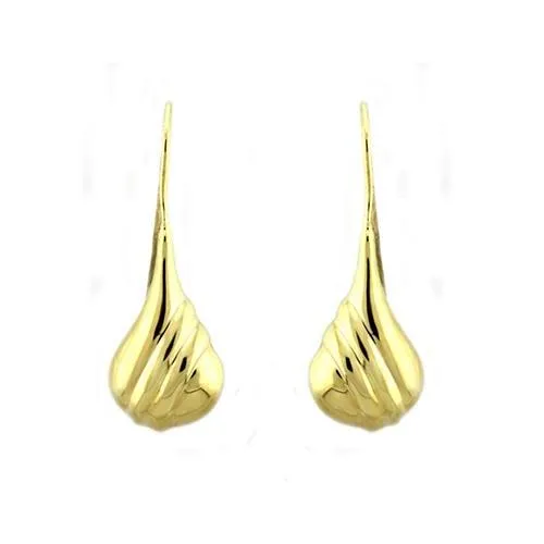 Alamode Earrings LOAS1335 Gold 925 Sterling Silver Earrings with No Stone