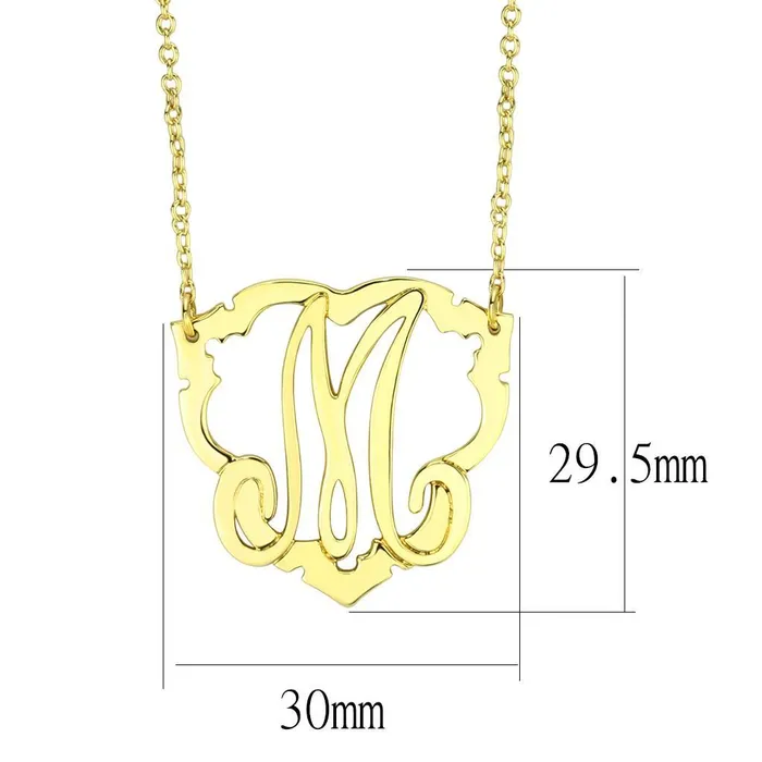 Alamode Necklaces LO4688 Flash Gold Brass Necklace with No Stone
