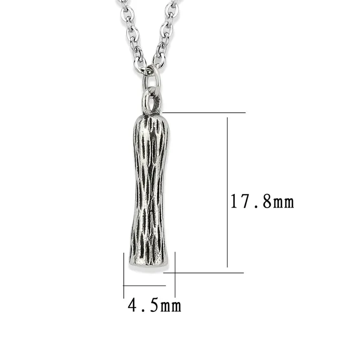 Alamode Necklaces TK3853I High Polished Stainless Steel Chain Initial Pendant Letter I Alamode Necklaces TK3853I High Polished Stainless Steel Chain Initial Pendant Letter I