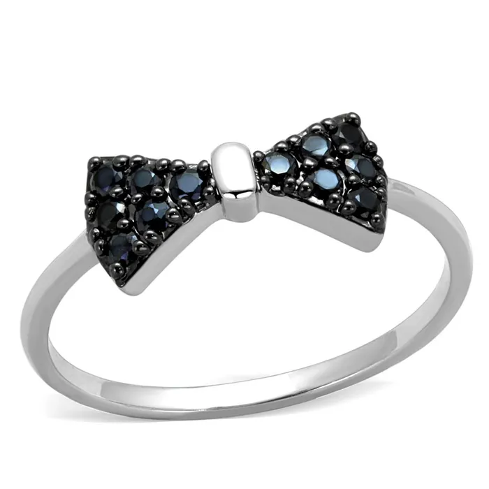 Alamode Rings 3W856 Rhodium Ruthenium Brass Ring with AAA Grade CZ in Black Diamond Alamode Rings 3W856 Rhodium Ruthenium Brass Ring with AAA Grade CZ in Black Diamond