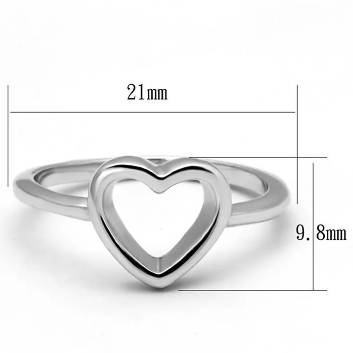 Alamode Rings LO3986 Rhodium Brass Ring with No Stone in No Stone