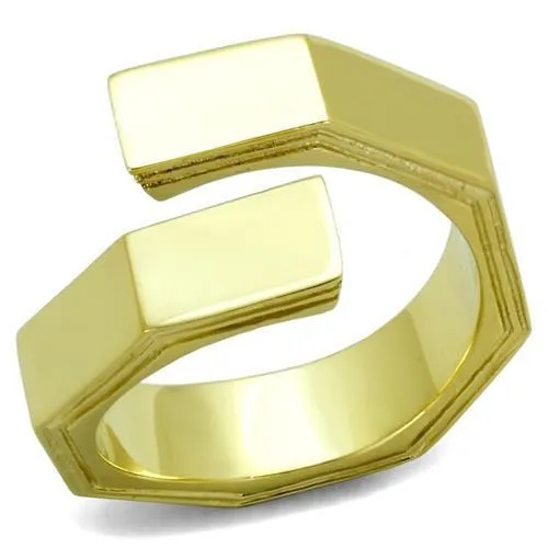 Alamode Rings TK1629 IP GoldIon Plating Stainless Steel Ring with No Stone