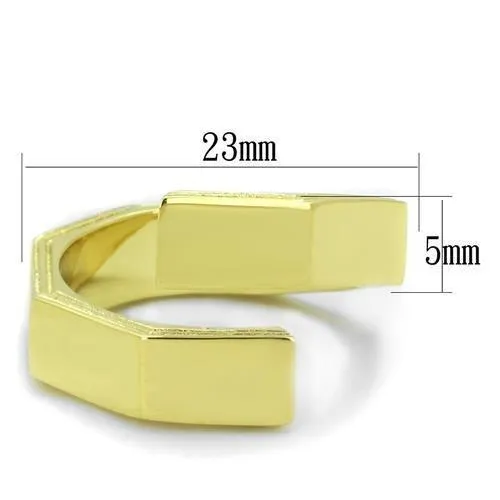 Alamode Rings TK1629 IP GoldIon Plating Stainless Steel Ring with No Stone
