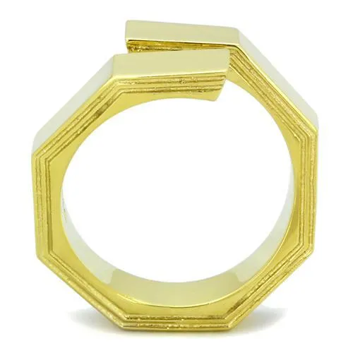 Alamode Rings TK1629 IP GoldIon Plating Stainless Steel Ring with No Stone