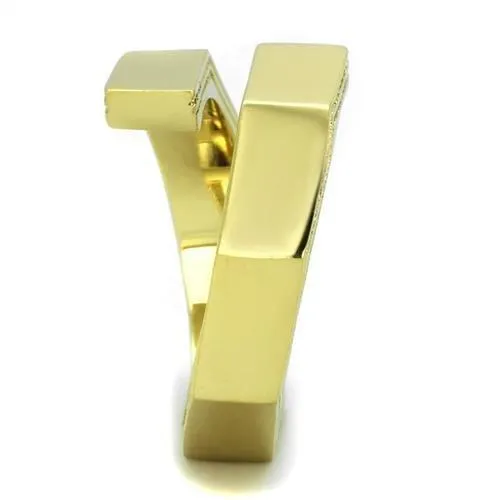 Alamode Rings TK1629 IP GoldIon Plating Stainless Steel Ring with No Stone