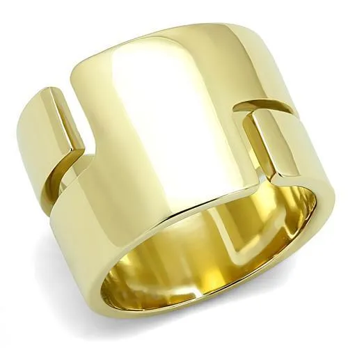 Alamode Rings TK3118 IP GoldIon Plating Stainless Steel Ring with No Stone