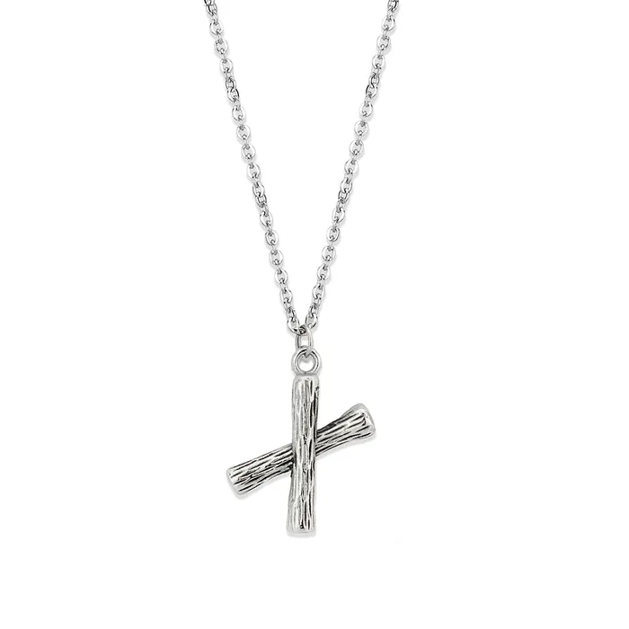 Alamode TK3853X High Polished Stainless Steel Chain Initial Pendant Letter X Necklaces Alamode TK3853X High Polished Stainless Steel Chain Initial Pendant Letter X Necklaces