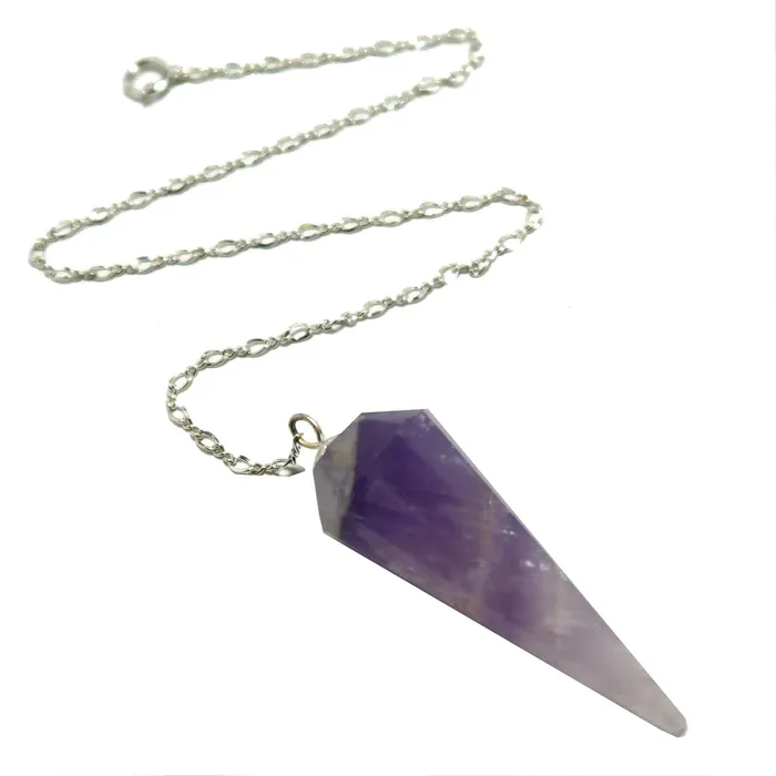 Amethyst Pendulum Answer Me Sterling Silver Satin Crystals Rings
