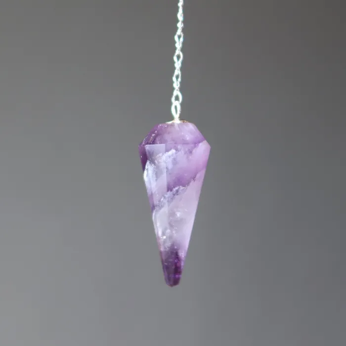 Amethyst Pendulum Answer Me Sterling Silver Satin Crystals Rings