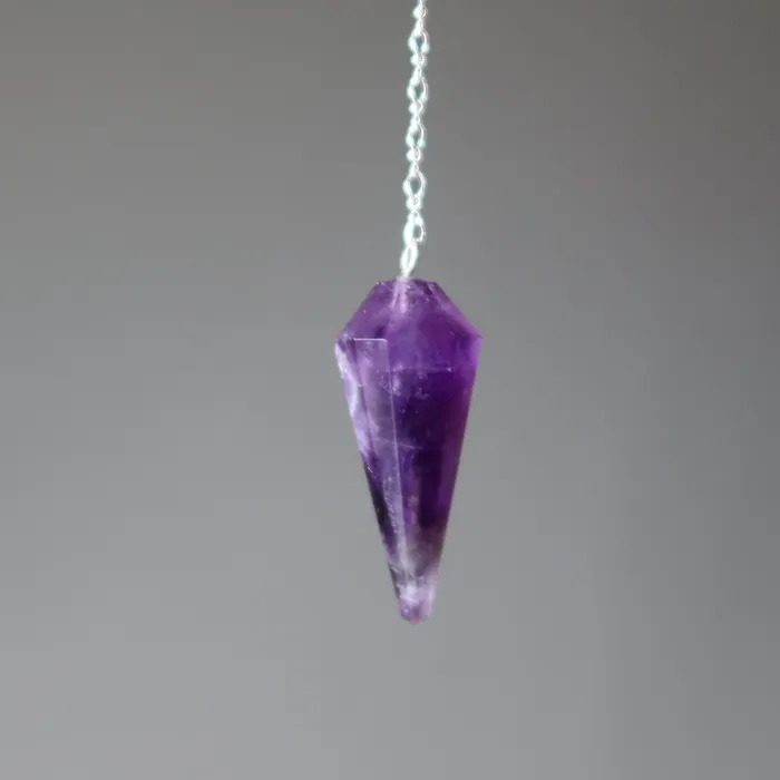 Amethyst Pendulum Answer Me Sterling Silver Satin Crystals Rings