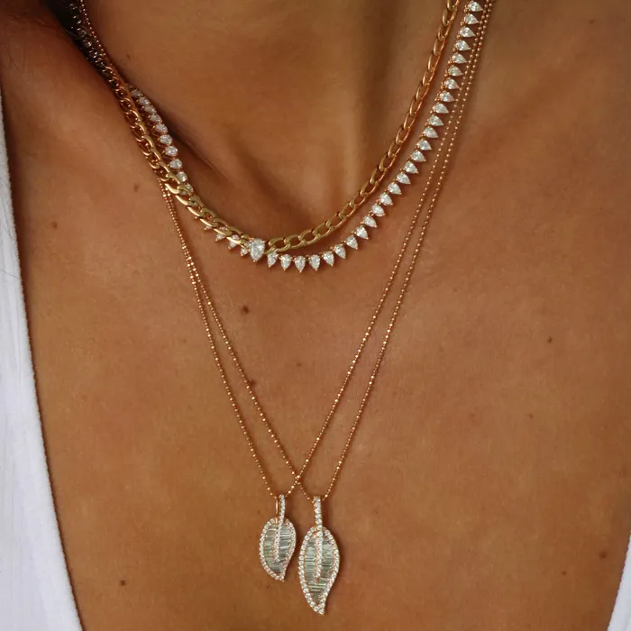 anitako Necklaces LARGE LEAF DIAMOND NECKLACE anitako Necklaces LARGE LEAF DIAMOND NECKLACE