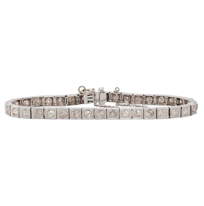 Antique Vintage Jewelry Bracelets Deco Diamond Tennis Bracelet