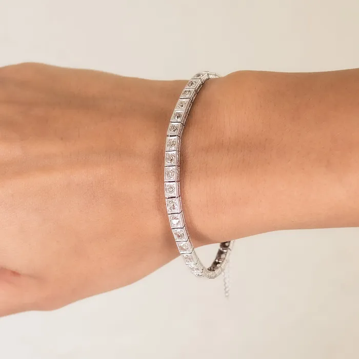 Antique Vintage Jewelry Bracelets Deco Diamond Tennis Bracelet