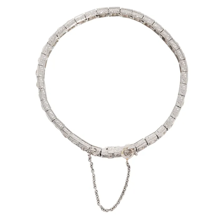 Antique Vintage Jewelry Bracelets Deco Diamond Tennis Bracelet