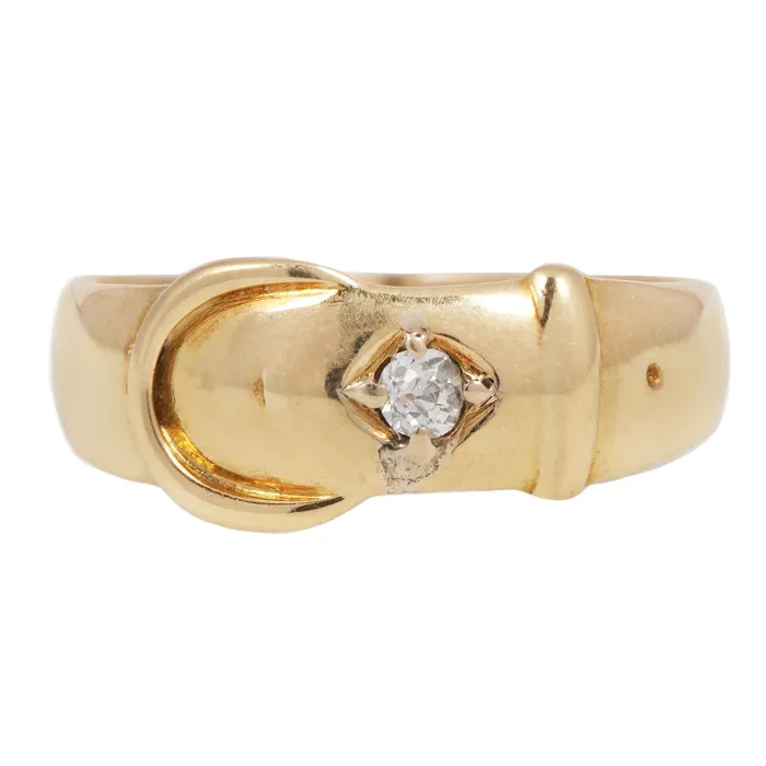 Antique Vintage Jewelry Rings Derby Diamond Buckle Ring