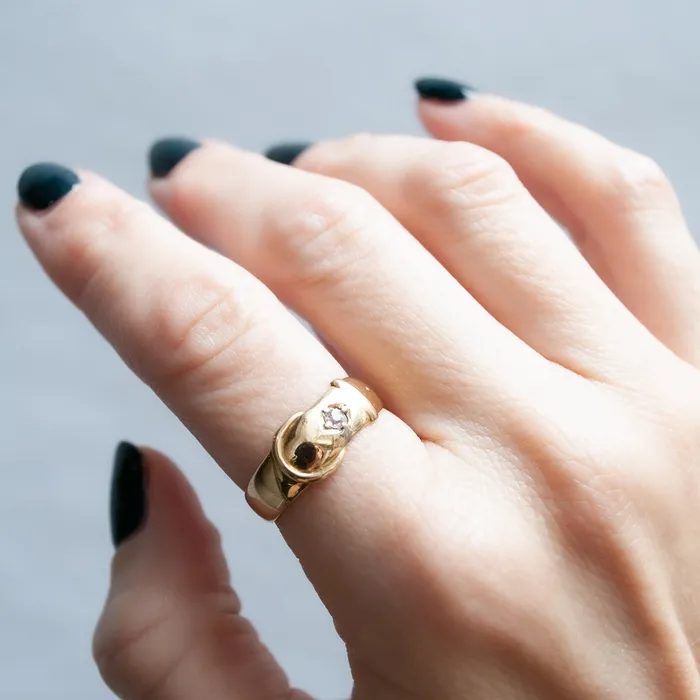 Antique Vintage Jewelry Rings Derby Diamond Buckle Ring