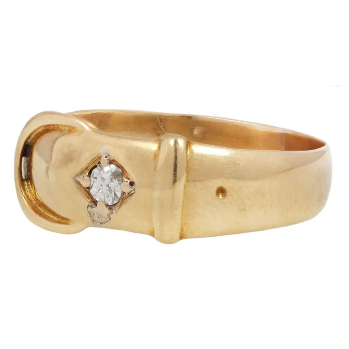 Antique Vintage Jewelry Rings Derby Diamond Buckle Ring