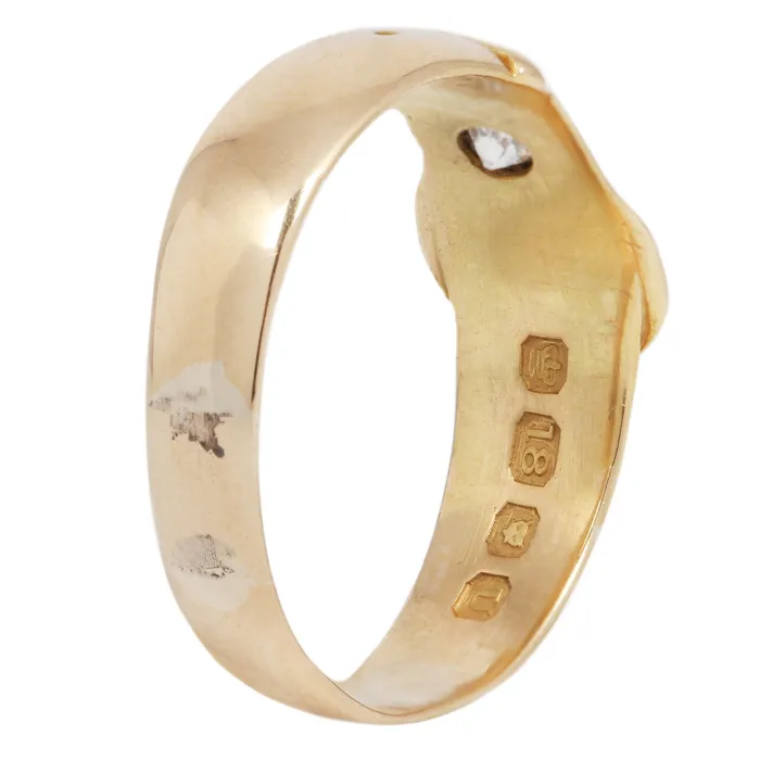 Antique Vintage Jewelry Rings Derby Diamond Buckle Ring