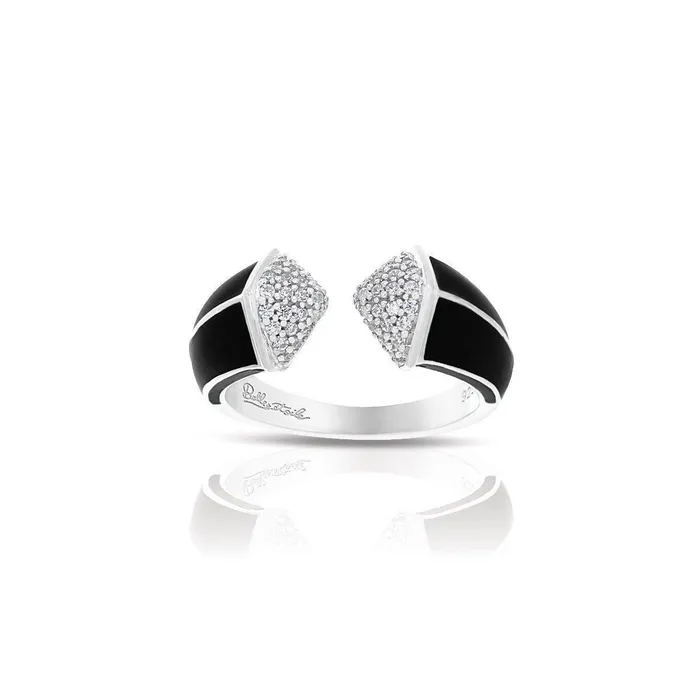 Belle Etoile Rings Belle Etoile Pyramid Ring Black