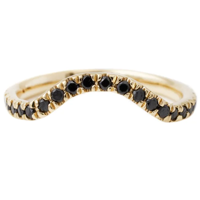 Black Diamond Nesting Band Lauren Wolf Jewelry Rings