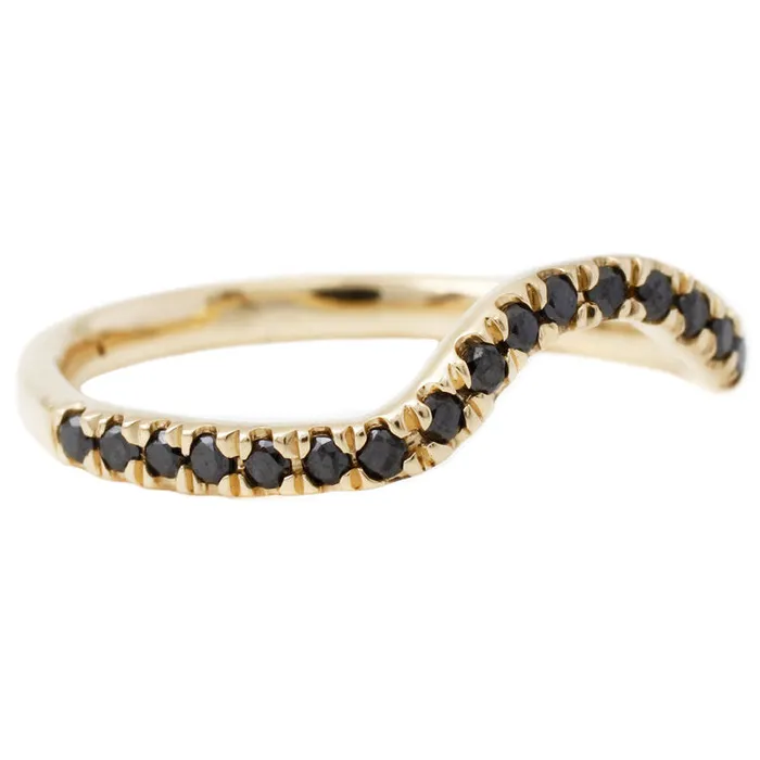 Black Diamond Nesting Band Lauren Wolf Jewelry Rings