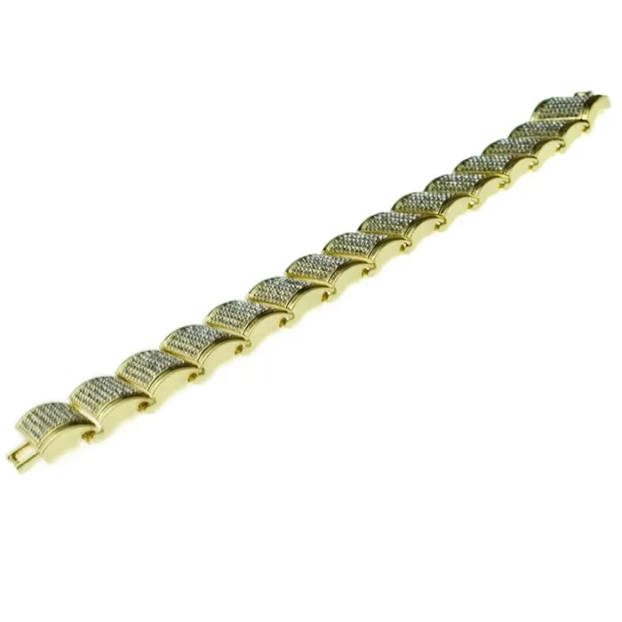 Bling Cartel Admin Bracelets Rounded Links Bracelet Iced Flooded Out Gold Finish 23MM Thick 9 Bling Cartel Admin Bracelets Rounded Links Bracelet Iced Flooded Out Gold Finish 23MM Thick 9