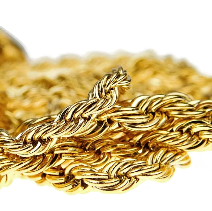 Bling Cartel Admin Necklaces 18K Gold Plated Finish over Stainless Steel Rope Chain Necklace 6mm x 30 Bling Cartel Admin Necklaces 18K Gold Plated Finish over Stainless Steel Rope Chain Necklace 6mm x 30