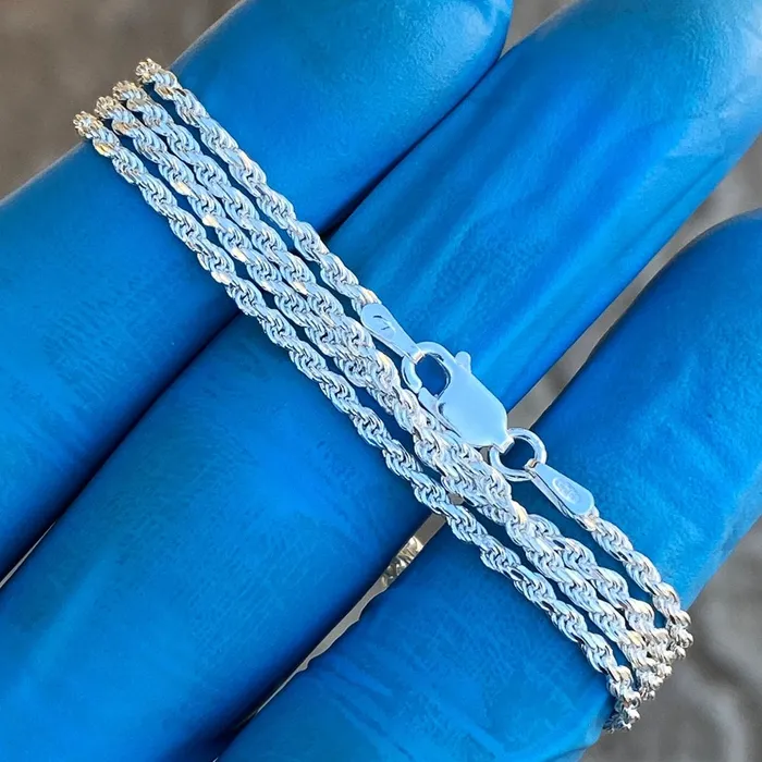 Bling Cartel Admin Necklaces Italy 925 Sterling Silver Rope Chain Necklace 18 Inch 18mm Bling Cartel Admin Necklaces Italy 925 Sterling Silver Rope Chain Necklace 18 Inch 18mm