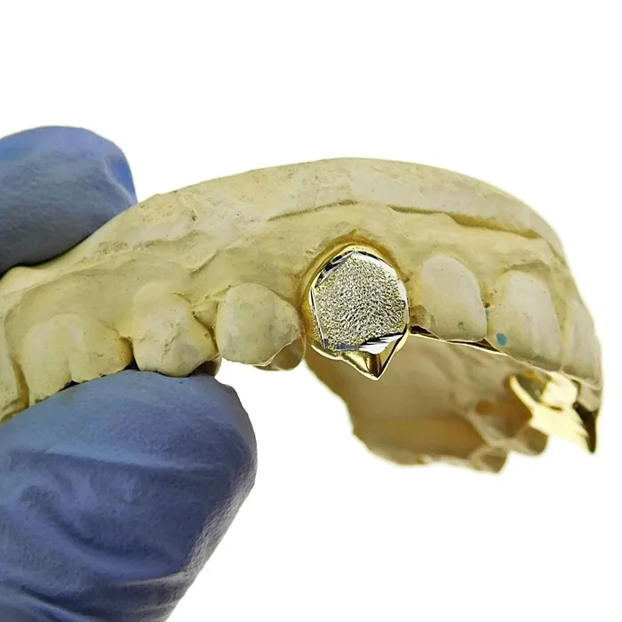 Bling Cartel Admin Rings Real 10K Gold TwoTone Diamond Dust Vampire Fangs Custom Grillz