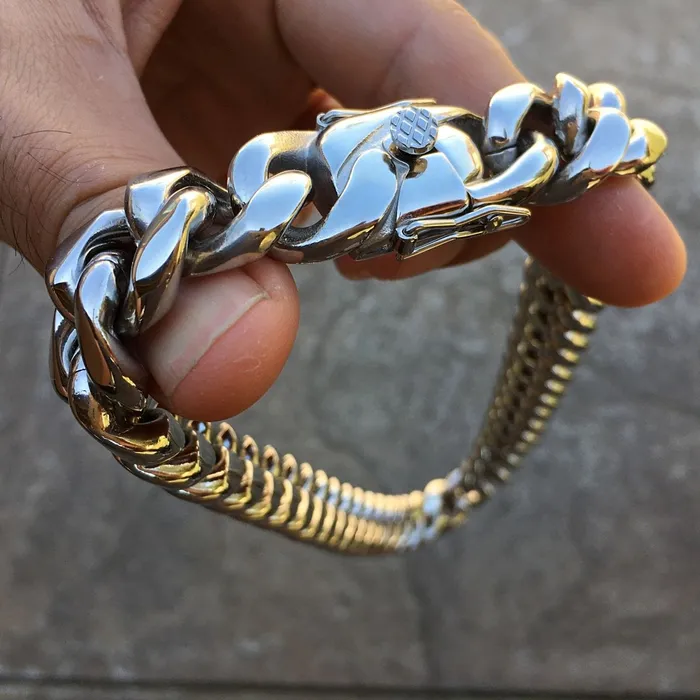 Bling Cartel Admin Silver 316L Stainless Steel 20 x 18MM Cuban Link Chain Necklace Necklaces Bling Cartel Admin Silver 316L Stainless Steel 20 x 18MM Cuban Link Chain Necklace Necklaces