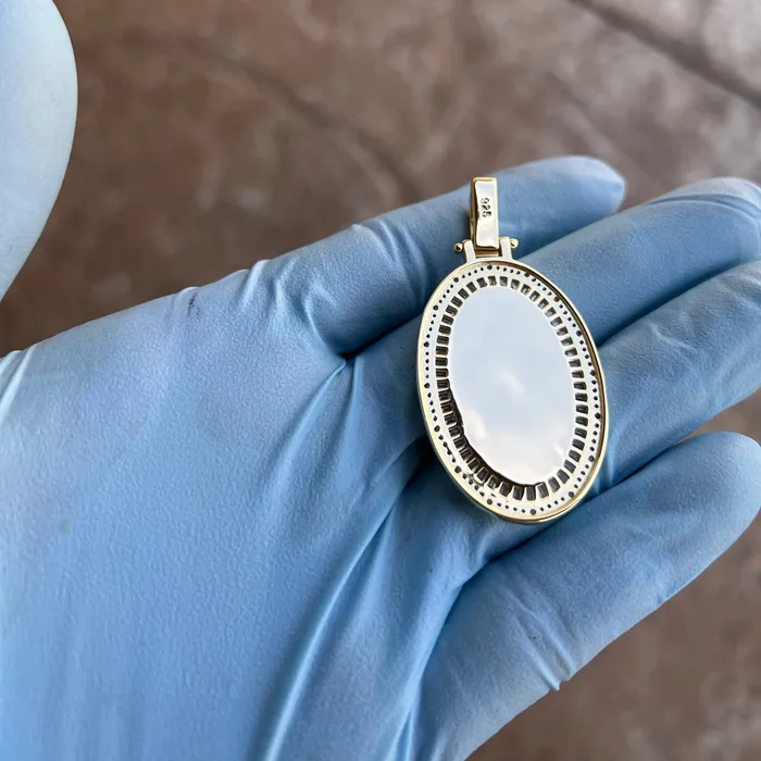 Bling Cartel Necklaces 14K Gold Plated 925 Silver St Saint Christopher Medal CZ Medallion Pendant Bling Cartel Necklaces 14K Gold Plated 925 Silver St Saint Christopher Medal CZ Medallion Pendant