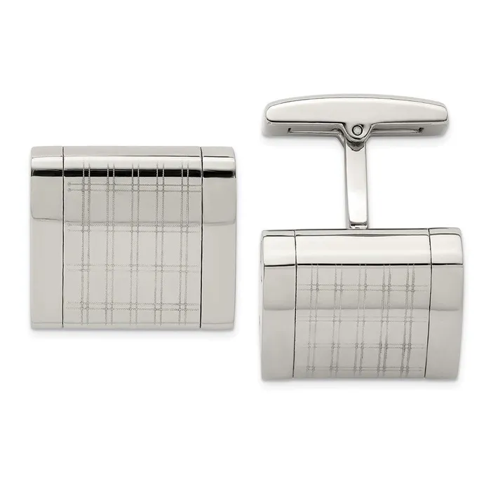 Bracelets Chisel Stainless Steel Polished Laser Design Cufflinks