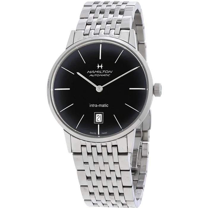 Bracelets Hamilton Hamilton Mens Watch American Classic IntraMatic Silver Steel Bracelet H38455131 Bracelets Hamilton Hamilton Mens Watch American Classic IntraMatic Silver Steel Bracelet H38455131