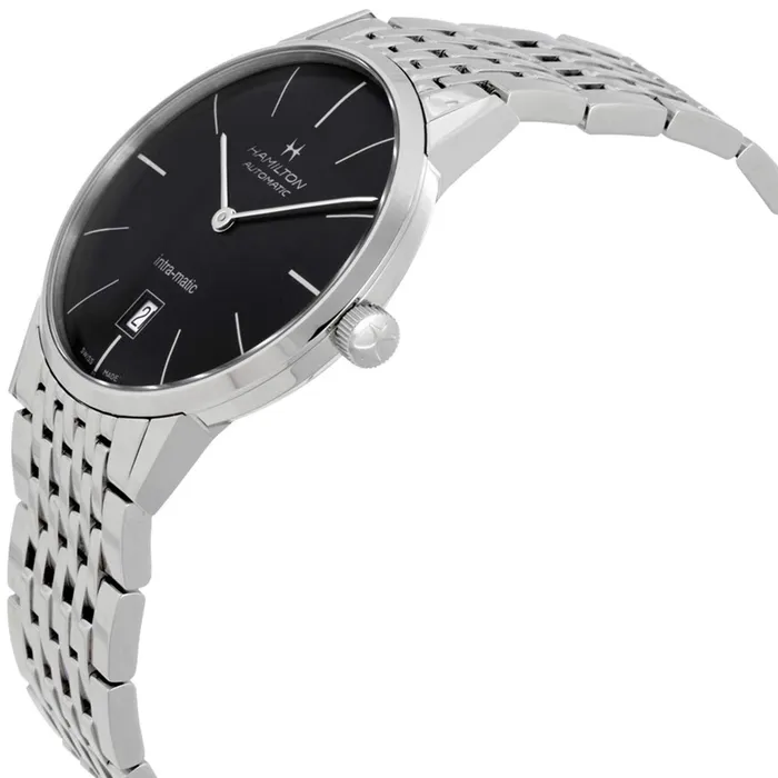 Bracelets Hamilton Hamilton Mens Watch American Classic IntraMatic Silver Steel Bracelet H38455131 Bracelets Hamilton Hamilton Mens Watch American Classic IntraMatic Silver Steel Bracelet H38455131