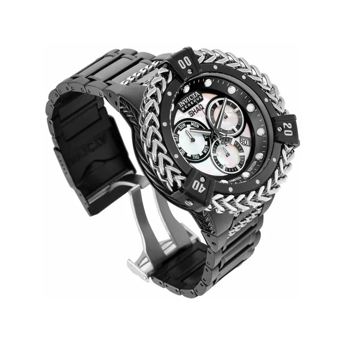 Bracelets Invicta Invicta Mens Chronograph Watch Shaq White MOP and Black Dial Bracelet 33412 Bracelets Invicta Invicta Mens Chronograph Watch Shaq White MOP and Black Dial Bracelet 33412