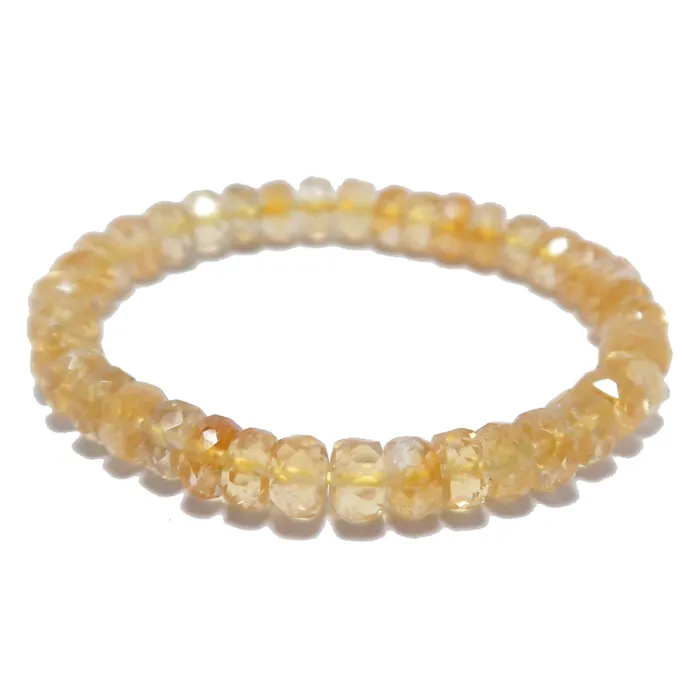 Bracelets Satin Crystals Citrine Bracelet Lucky Shaker Money Maker Faceted Yellow Gem