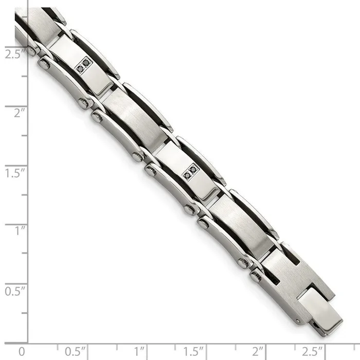 Bracelets Stainless Steel PolishedBrushed 110ct tw Diamond Bracelet Chisel Bracelets Stainless Steel PolishedBrushed 110ct tw Diamond Bracelet Chisel